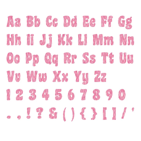 Conjunto de alfabeto Zebra rosa de dois tons — Fotografia de Stock