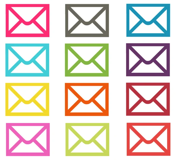 Colorful Email Icons — Stock Photo, Image