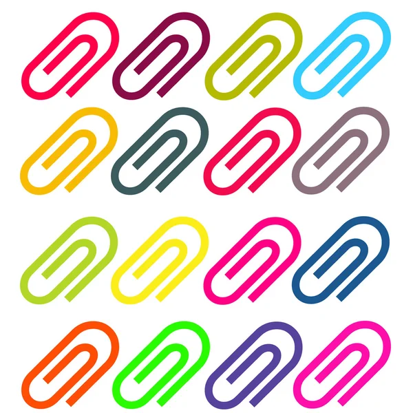 Kleurrijke paperclips pack1 — Stockfoto