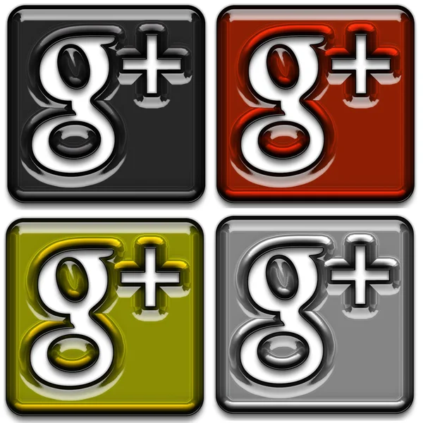 Google plus pictogrammen pack 3 — Stockfoto