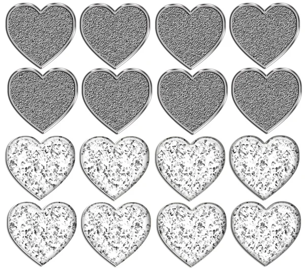 Bling Heart Shapes — Zdjęcie stockowe