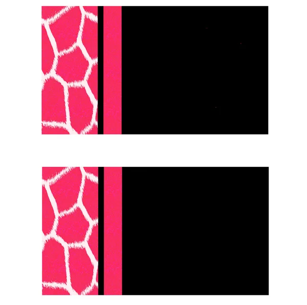Hot Pink Giraffe Business Cards — Stock Photo, Image