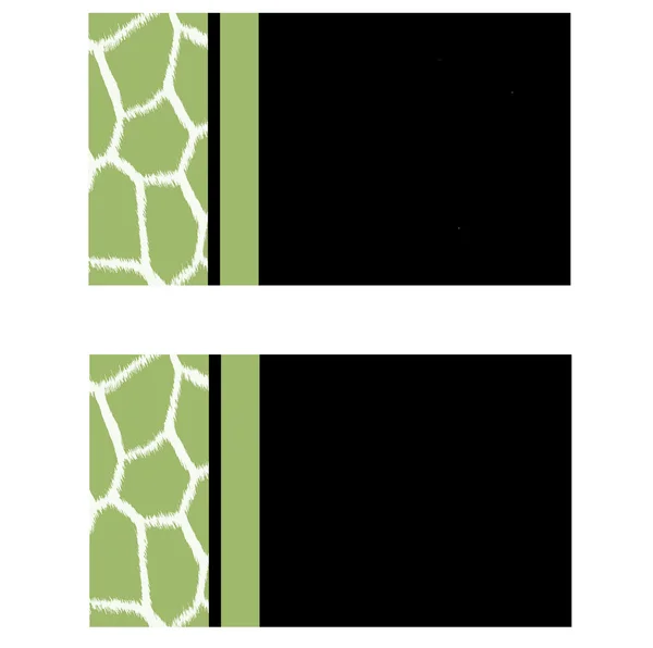 Cartões de visita Girafa Verde — Fotografia de Stock