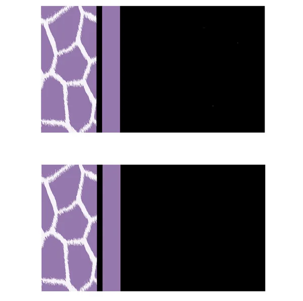 Purple Giraffe Business Cards — Stock Photo, Image