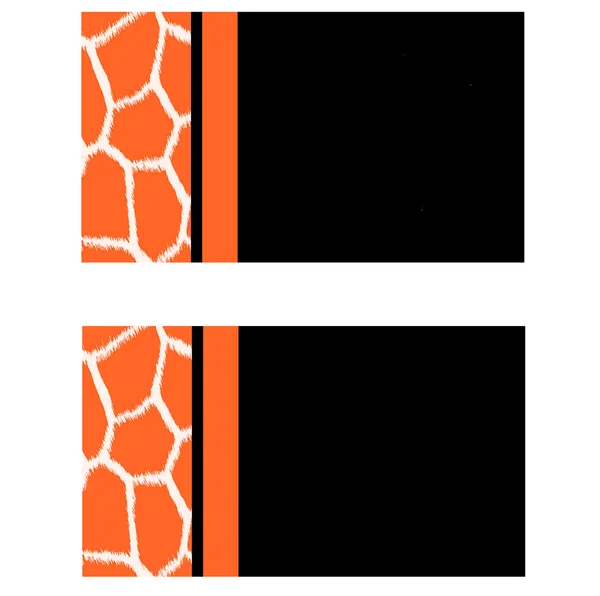 Orangefarbene Giraffen-Visitenkarten — Stockfoto