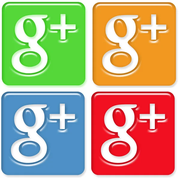 Google plus ikony pakiet 4 Obrazek Stockowy