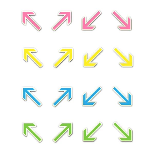 Sticker stijl pijlen - pastels — Stockfoto