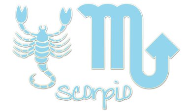 Zodiac signs - mavi sticker