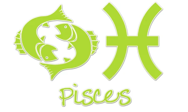 Pisces - Lime Sticker — Stock Photo, Image