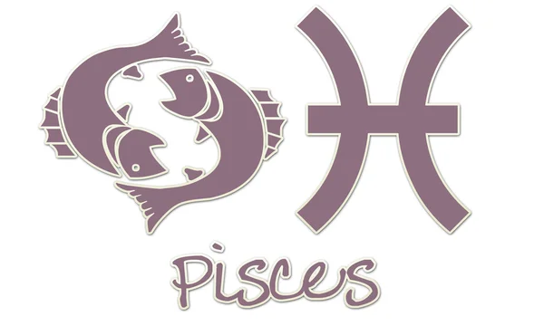 Piscis - Pegatina púrpura — Foto de Stock