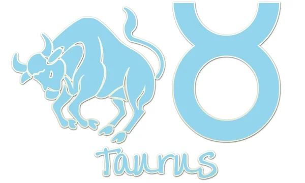 Taurus naklejki znaki - niebieski — Zdjęcie stockowe