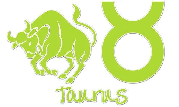 Taurus znamení - vápno nálepka — Stock fotografie