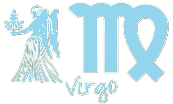 Virgo Signs - Blue Sticker — Stock Photo, Image