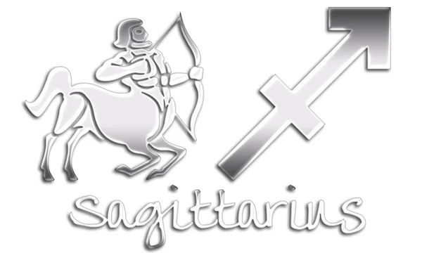 Sagittarius Signs - Chrome — Stock Photo, Image
