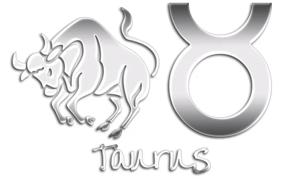 Taurus Signs - Chrome — Stockfoto