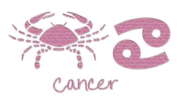 stock image Cancer Signs - Pink Glitter