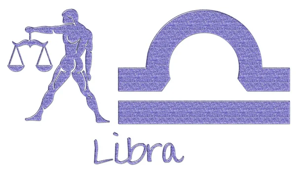stock image Libra Signs - Purple Glitter