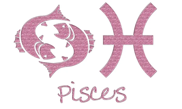 Signos de Piscis - Brillo rosa — Foto de Stock