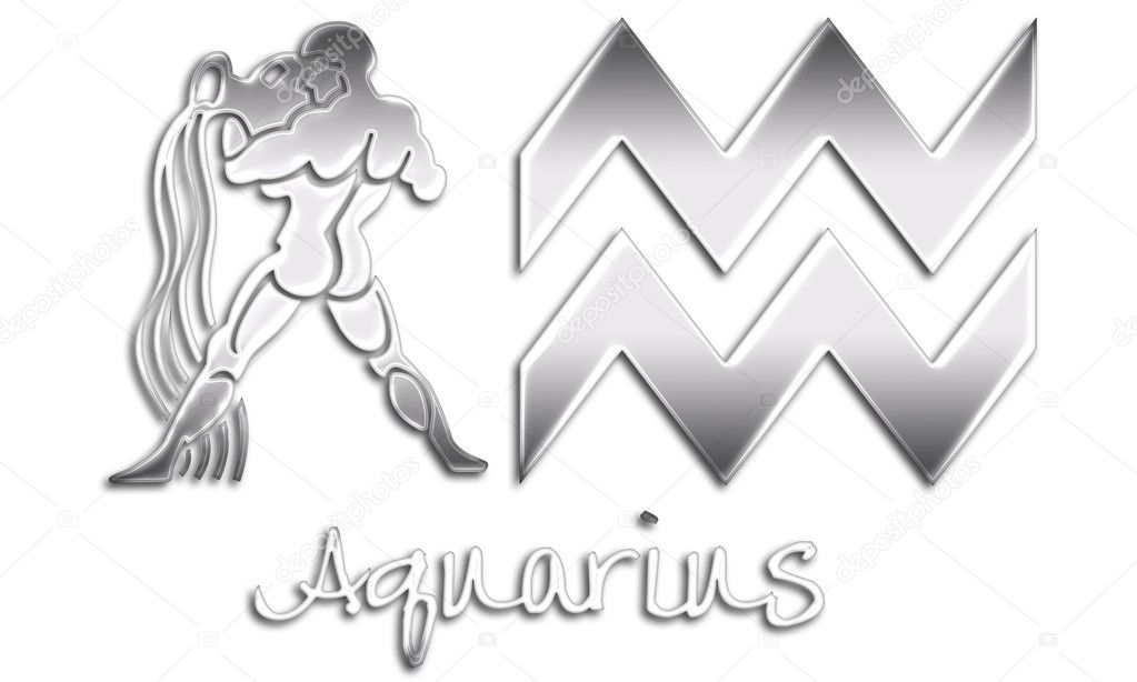 Aquarius Signs - Chrome