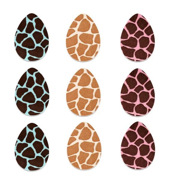Giraffe Print Easter Eggs — Stock Photo, Image
