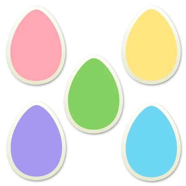 Pastel Easter Egg Stickers — Stock Photo, Image