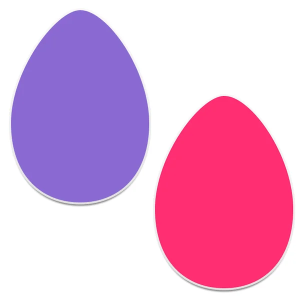 Ovos de Páscoa roxo e rosa — Fotografia de Stock