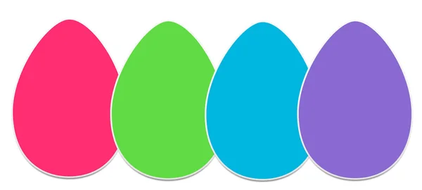 Пасхальные яйца подряд — стоковое фото