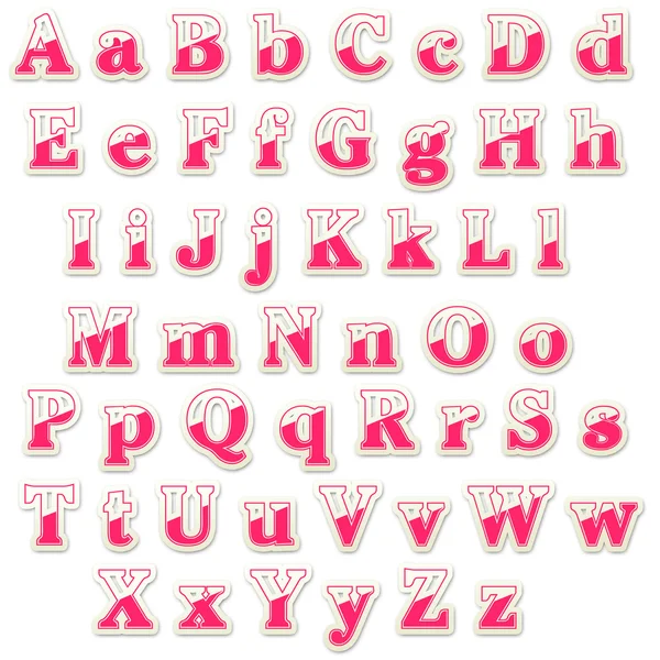 Cartas rosa cromadas — Fotografia de Stock