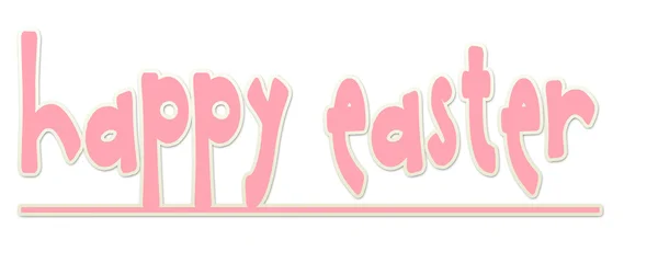 Pink Happy Easter Sign — Stock Photo, Image