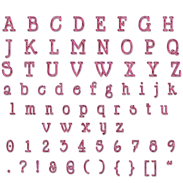 Maquiller les lettres remplies & Nombre — Photo