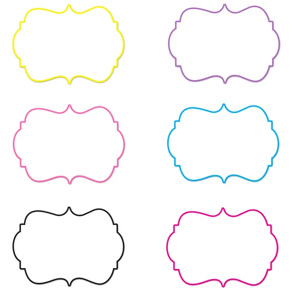 Set di cornici colorate 7 — Foto Stock
