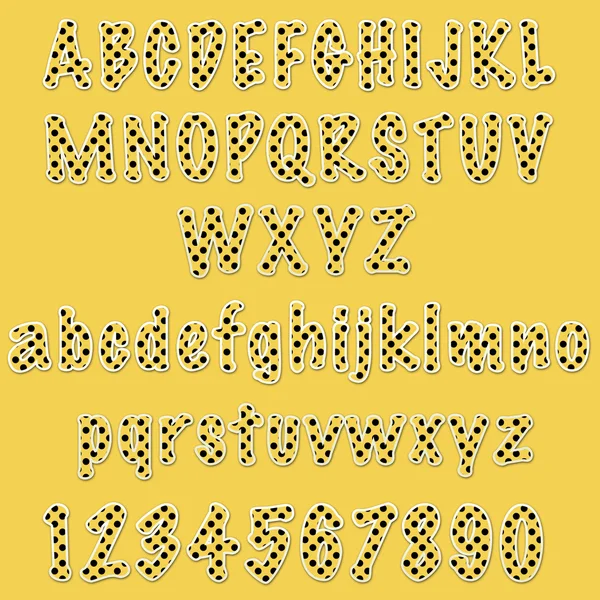 Żółte kropki Abc idealna 123 — Zdjęcie stockowe
