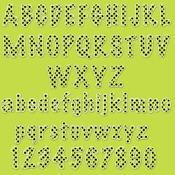 Green Polka-Dot ABC & 123 — Foto Stock
