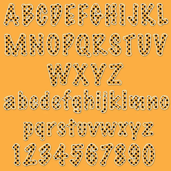 Arancione Polka-Dot ABC & 123 — Foto Stock