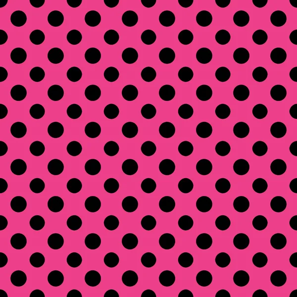 Papel Polkadot rosa e preto quente — Fotografia de Stock