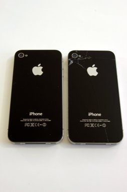 Pair of phones Apple Iphone 4 clipart