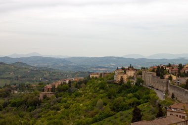 Perugia şehri panoramik görünüm