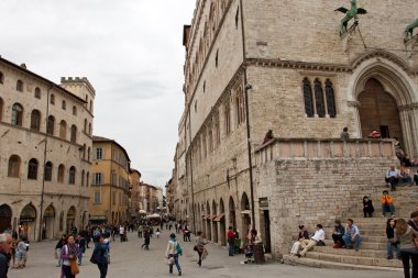 Main street of the center of Perugia clipart