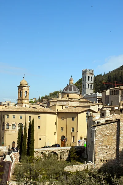 Panoramautsikt över den gamla staden assisi — Stockfoto
