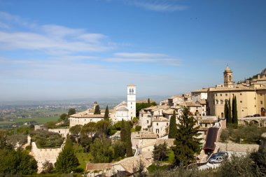 assisi kilisede panoramik manzaralı