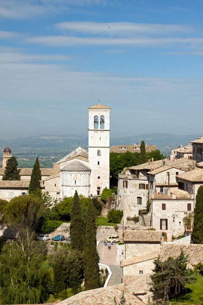 Panoramisch uitzicht van de kerk in assisi Stockfoto