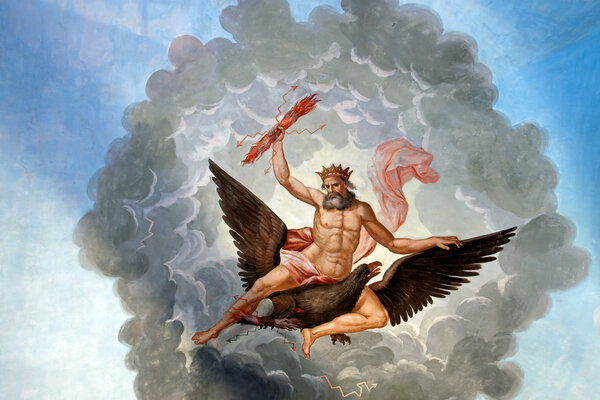 A painting of Zeus in the Art Gallery of Assisi