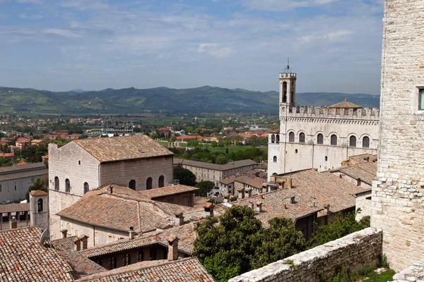 Panoramic view of the city of Gubbio — Stock Photo, Image