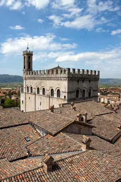 Palazzo del Console nel centro storico di Gubbio — Foto Stock