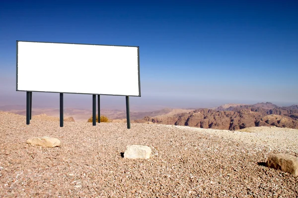 Πίνακας διαφημίσεων στην έρημο — Φωτογραφία Αρχείου