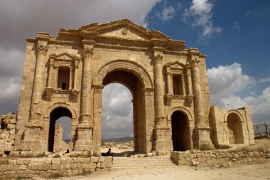 Ancient Jerash. Ruins of the Greco-Roman city of Gera at Jordan clipart