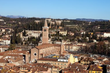 Verona 'nın İtalya' daki hava görüntüsü