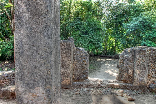Starożytne ruiny gede w hdr — Zdjęcie stockowe