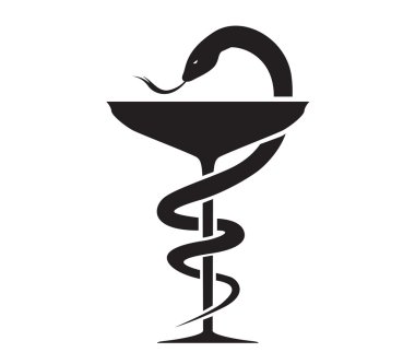 Pharmacy Icon with Caduceus Symbol clipart