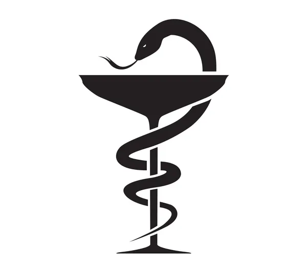 Caduceus sembolü ile eczane simgesi — Stok fotoğraf